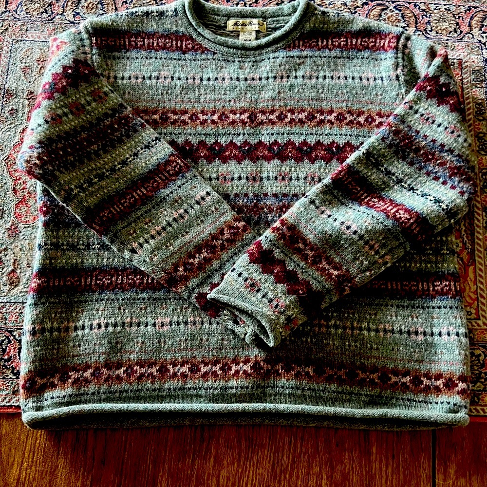 Eddie Bauer Vintage Fair-isle Sweater sz MP